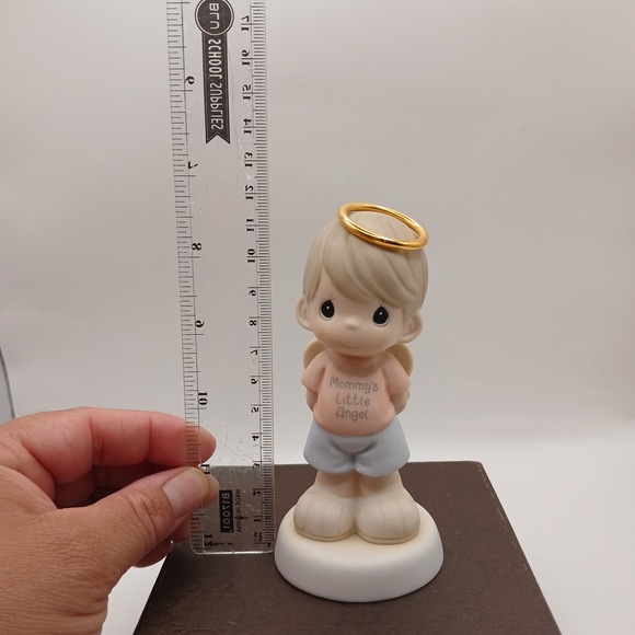 Precious Moments Mommys Little Angel Boy Figurine 887994 Enesco 2001 Porcelain - Picture 3 of 4